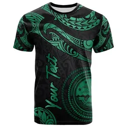 Federated States Of Micronesia Custom Personalised T-Shirt - Poly Tattoo Green Version