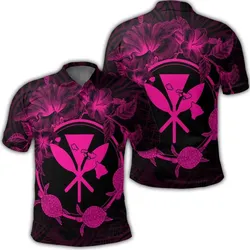 Alohawaii Shirt - Hawaii Kanaka Turtle Hibiscus Polynesian Polo Shirt - Anthea Style Pink - AH - J4R