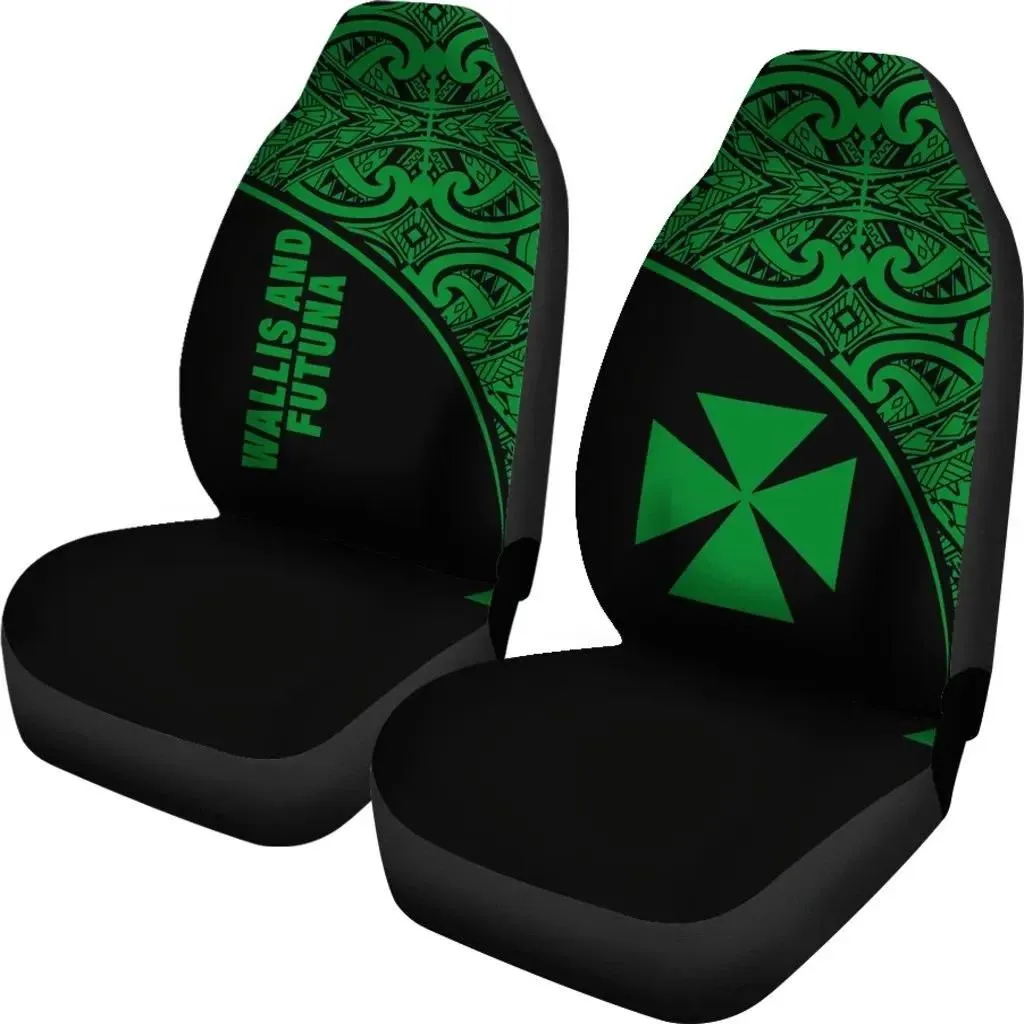 Alohawaii Accessories Car Seat Covers - Wallis and Futuna Polynesian - Green Curve - BN11