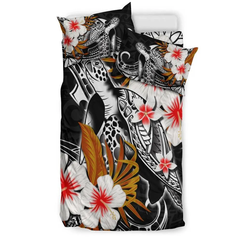Polynesian Turtle Bedding Set With Hibiscus Color No.9 LT6