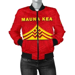 Hawaii Mauna Kea Polynesian Womens Bomber Jacket