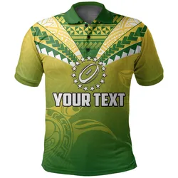 (Custom Personalised) Cook Islands Rugby Simple Polynesian Polo Shirt