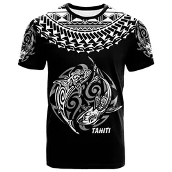 Tahiti T-Shirt - Polynesian Shark Tattoo Black - BN20