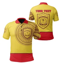 (Custom Personalised) Samoa College Polo Shirt Tattoo Style