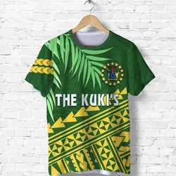 Cook Islands Rugby T Shirt Coconut Leaves - The KukiS