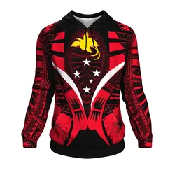Papua New Guinea Tattoo Hoodie Hibiscus K7