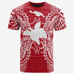 Papua New Guinea All Papua New Guinea Flag Map Polynesian Tattoo Red White Unisex 3D T-Shirt All Over Print ONCLS