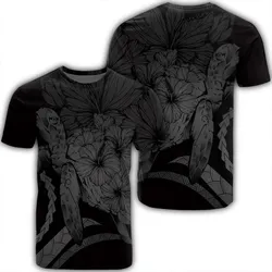 Alohawaii Tee - Hawaiian Hawaii Turtle Hibiscus Polynesian Vintage T-shirt Gray - AH - J4R