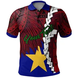 Papua New Guinea Milne Bay Province Polynesian Custom Personalised Polo Shirt - Tribal Wave Tattoo