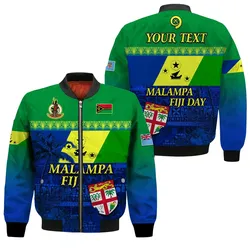 (Custom Personalised) Malampa Fiji Day Bomber Jacket Vanuatu Polynesia mix Flowers LT13