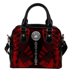 American Samoa Shoulder Handbag - Polynesian Tattoo Red