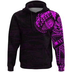 Polynesian Hoodie Tattoo Style Pink A7