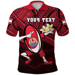 (Custom Personalised) Tahiti Rugby Polo Shirt Dab Trend Creative