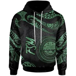 Federated States Of Micronesia Hoodie - Poly Tattoo Green Version