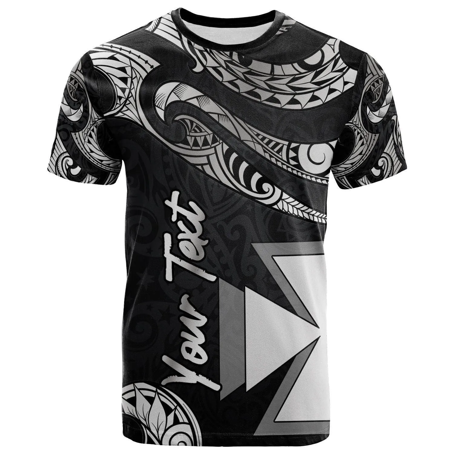 Wallis and Futuna Polynesian Custom Personalised T-Shirt - Poly Tattoo White Version
