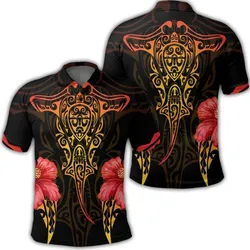 Hawaii Polynesian Hibiscus Animal Polo Shirt