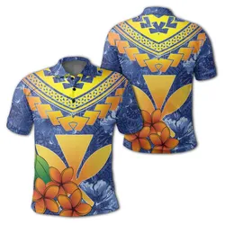 Hawaii Kanaka Plumeria Polo Shirt - Ken Style - AH