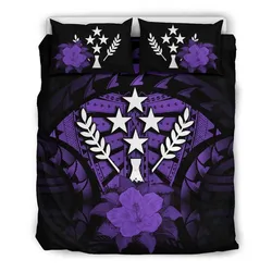 Kosrae Purple Hibiscus Bedding Set 