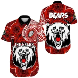 Vibe Hoodie Clothing - North Sydney Bears Polynesian Tattoo Style Short Sleeve Shirt