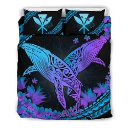 Alohawaii Home Set - Hawaii Whale Polynesian Hibiscus Bedding Set - Lae Style - AH - J4