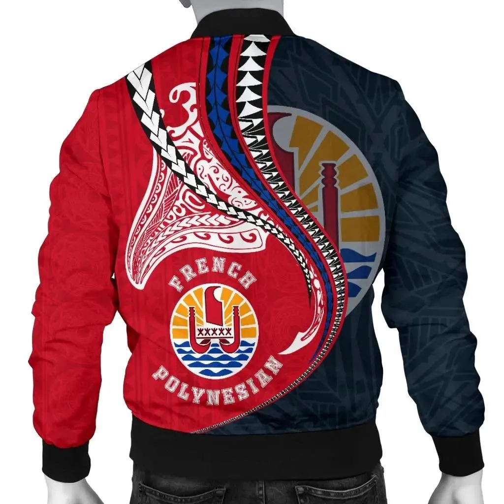 French Polynesian Men's Bomber Jacket Manta Polynesian TH65