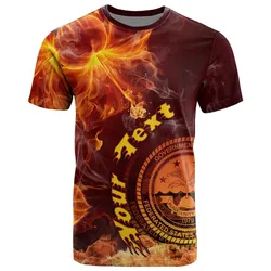 Federated States Of Micronesia Custom Personalised T- Shirt - Fire Hibiscus
