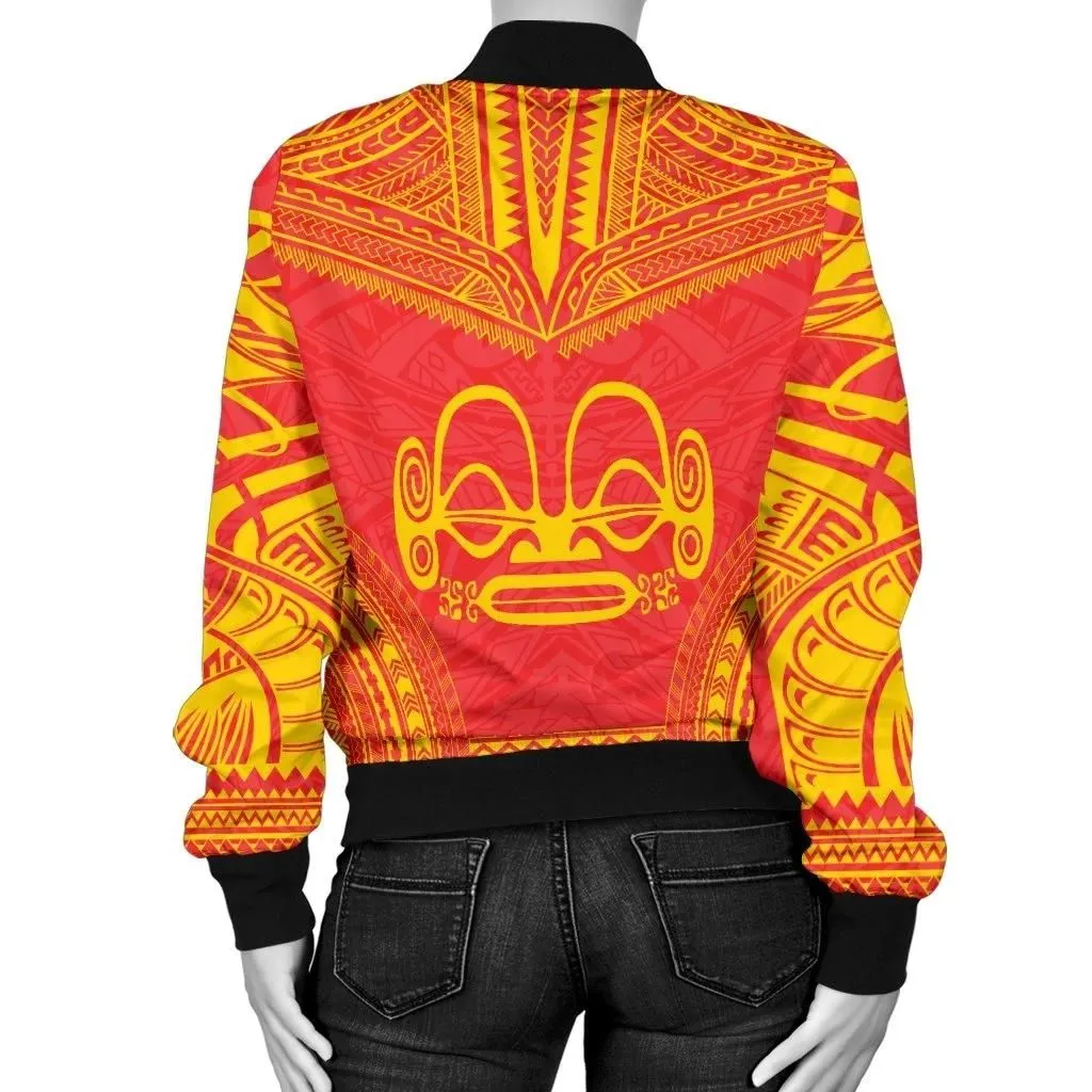 Marquesas Islands Flag Polynesian Chief Women'S Bomber Jacket - Bn10