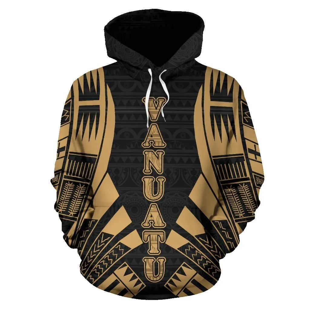 Vanuatu Polynesian Hoodie - Gold Tattoo