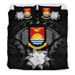FamilyGater Bedding Set - Cover and Pillow Cases Kiribati Gray Hibiscus A24