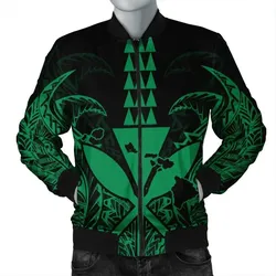 Alohawaii Jacket - Hawaii Polynesian Kanaka Kakau Bomber Jacket - Alan Style Green - AH - J4R