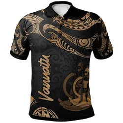 Vanuatu Polynesian Polo Shirt - Poly Tattoo Gold Version