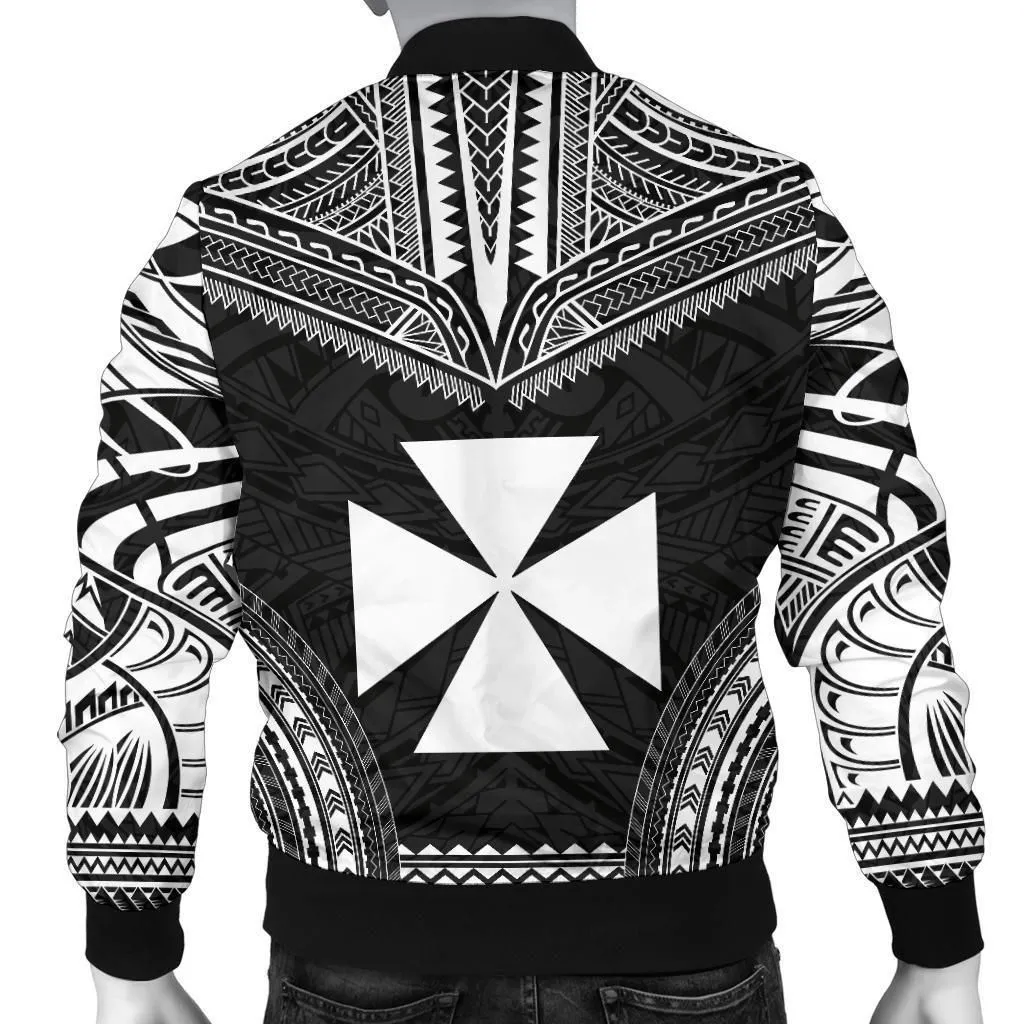 Alohawaii Jacket - Bomber Jacket Wallis And Futuna Polynesian Chief - Black Version - Bn10