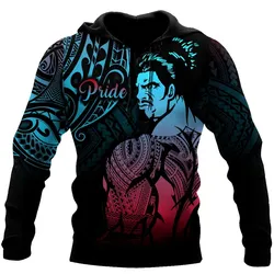 Amazing Warrior Pride Polynesian 3D Tattoo Unisex Deluxe Hoodie ML