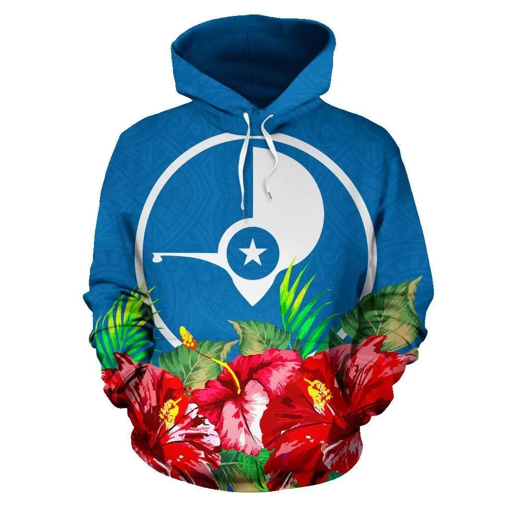 Yap Polynesian Hoodie Flag Hibiscus - BN39