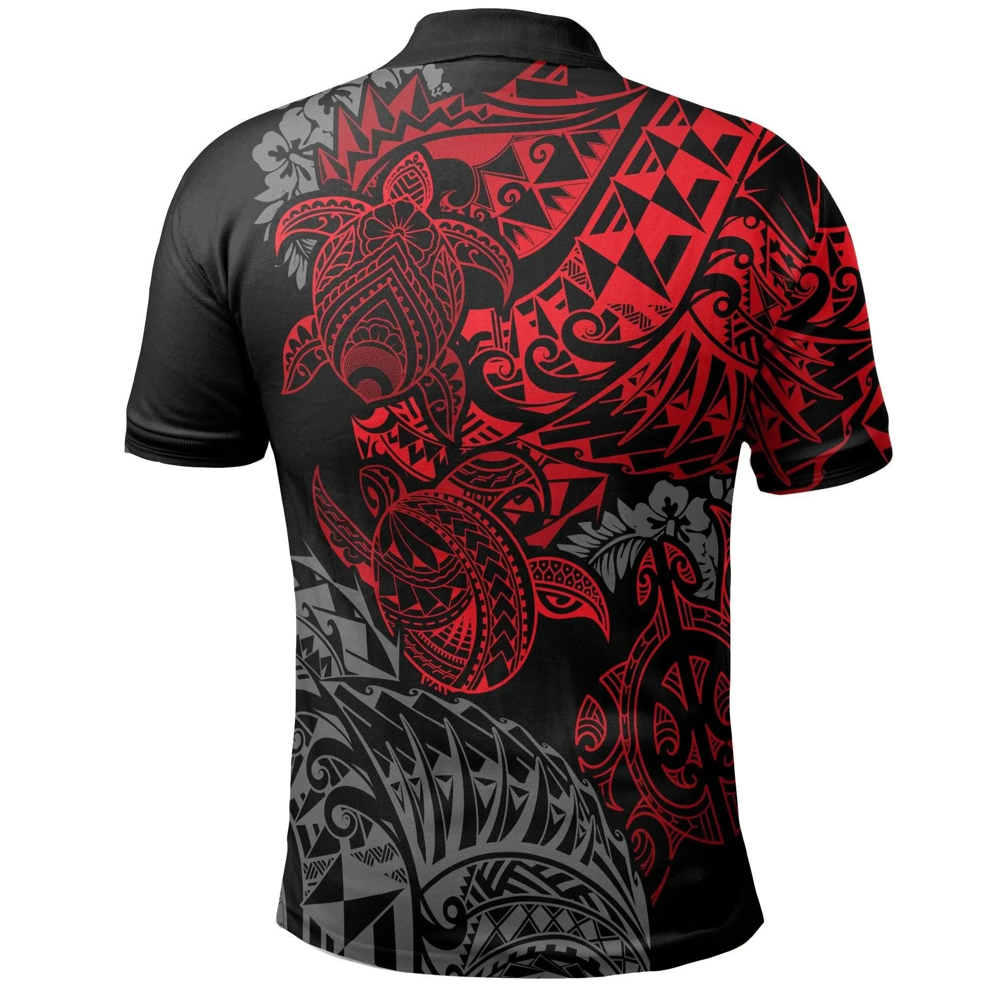 Hawaii Turtle Polo Shirt, Polynesian Tattoo Golf Shirt BN11