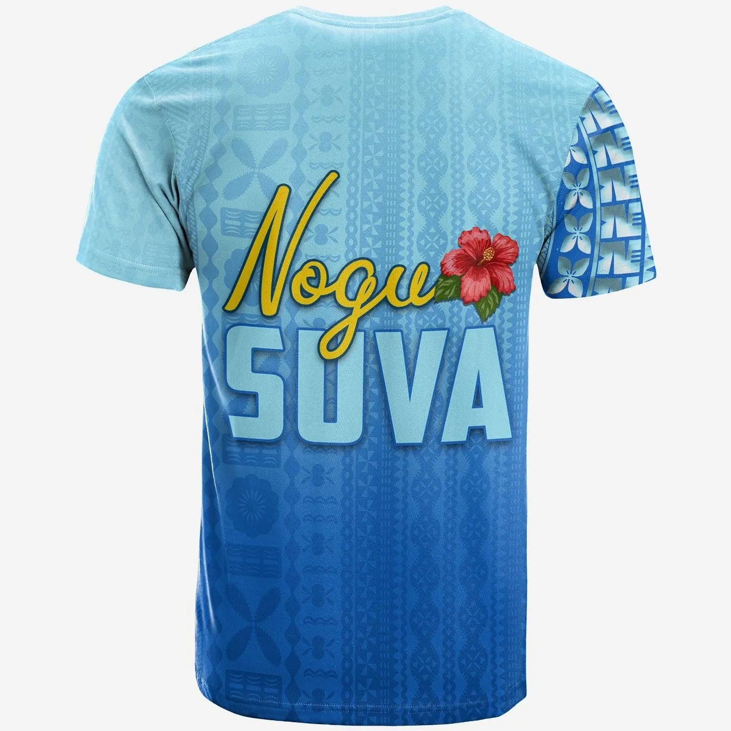 Nogu Suva Rugby Fiji T Shirt - Tapa Blue LT4
