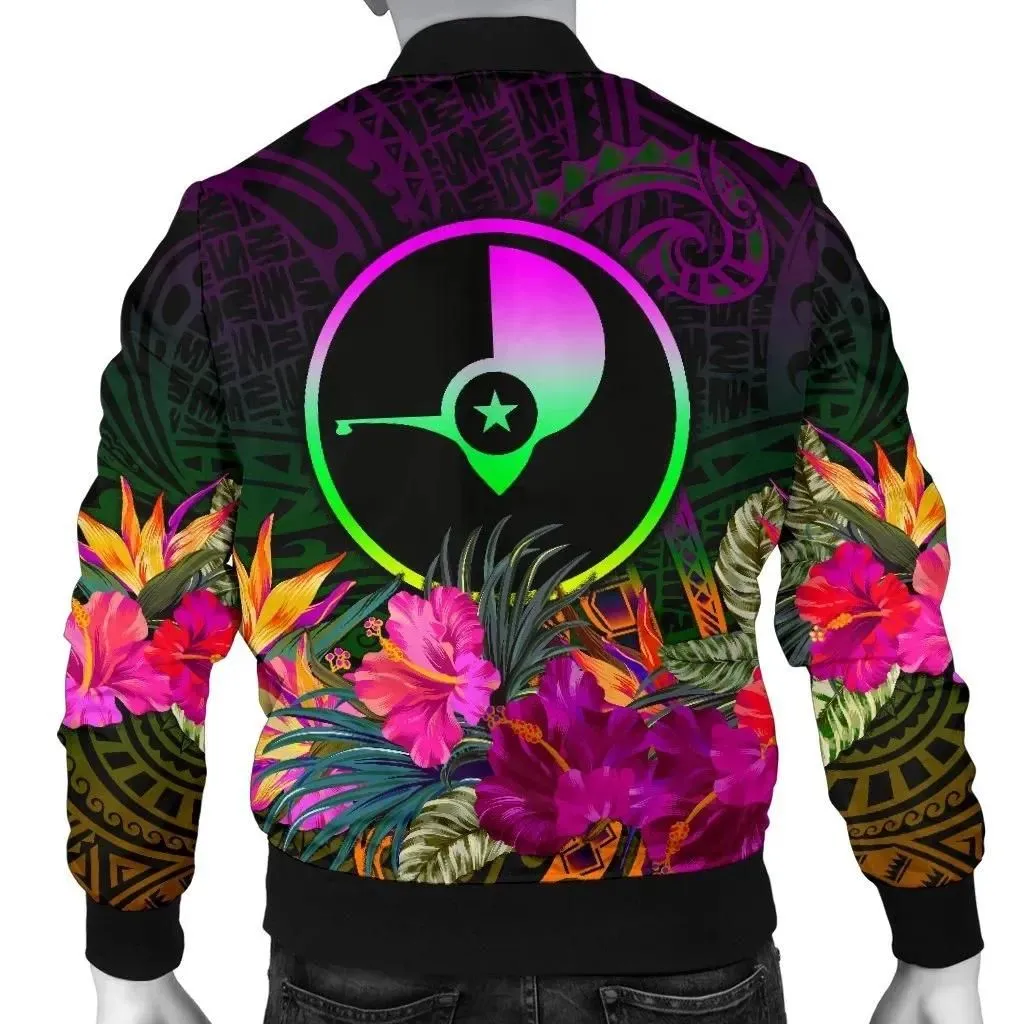 YAP Men's Bomber Jacket - Summer Hibiscus - BN15