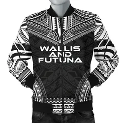 Wallis And Futuna Polynesian Chief Men's Bomber Jacket - Black Version - Bn10