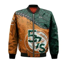 Swift Current 57s Bomber Jacket Grunge Polynesian Tattoo - CA BASEBALL