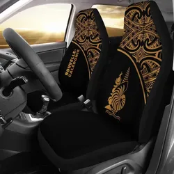 New Caledonia Polynesian Car Seat Covers - Gold Curve - BN11