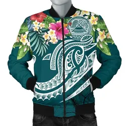 FamilyGaterJacket - Bomber Jacket American Samoa Polynesian Summer Plumeria - BN15
