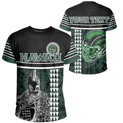 Alohawaii Tee - Personalised Hawaii Kakau Polynesian Warrior Football T-shirt - AH - Rainbow Style - J5