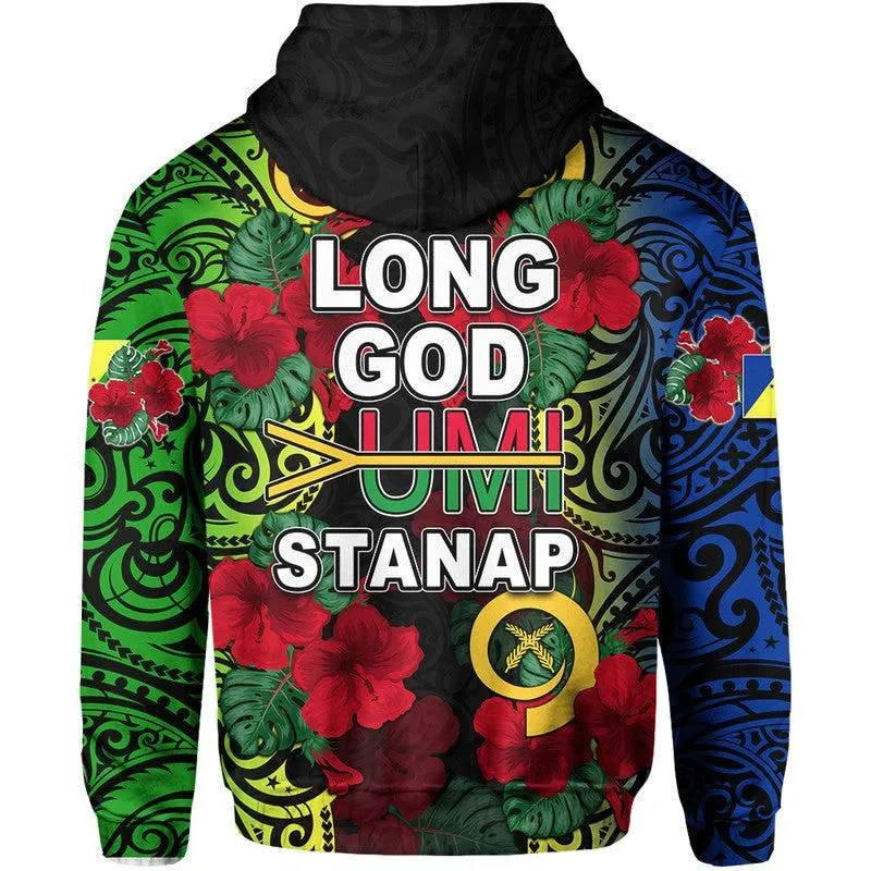 Vanuatu Malampa And Hibiscus Hoodie LT6
