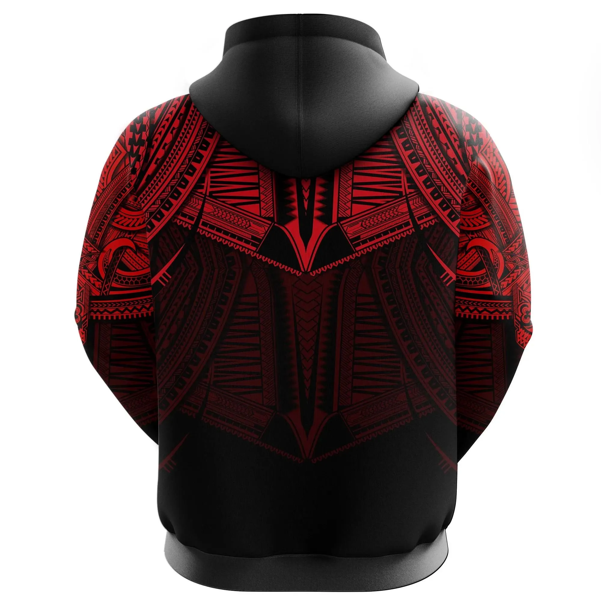 Alohawaii Clothing - Hoodie Best Polynesian Tattoo Red A7