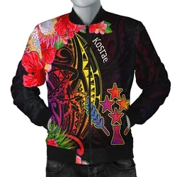 Kosrae State Mens Bomber Jacket - Tropical Hippie Style