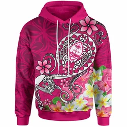 Guam Turtle Plumeria Pink Unique 3D Printed Sublimation Hoodie Hooded Sweatshirt Comfy Soft And Warm For Men Women S to 5XL CTC16012532