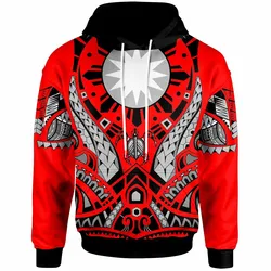 Nauru Tribal Sun Tattoo Red Unique 3D Printed Sublimation Hoodie Hooded Sweatshirt Comfy Soft And Warm For Men Women S to 5XL CTC16012396