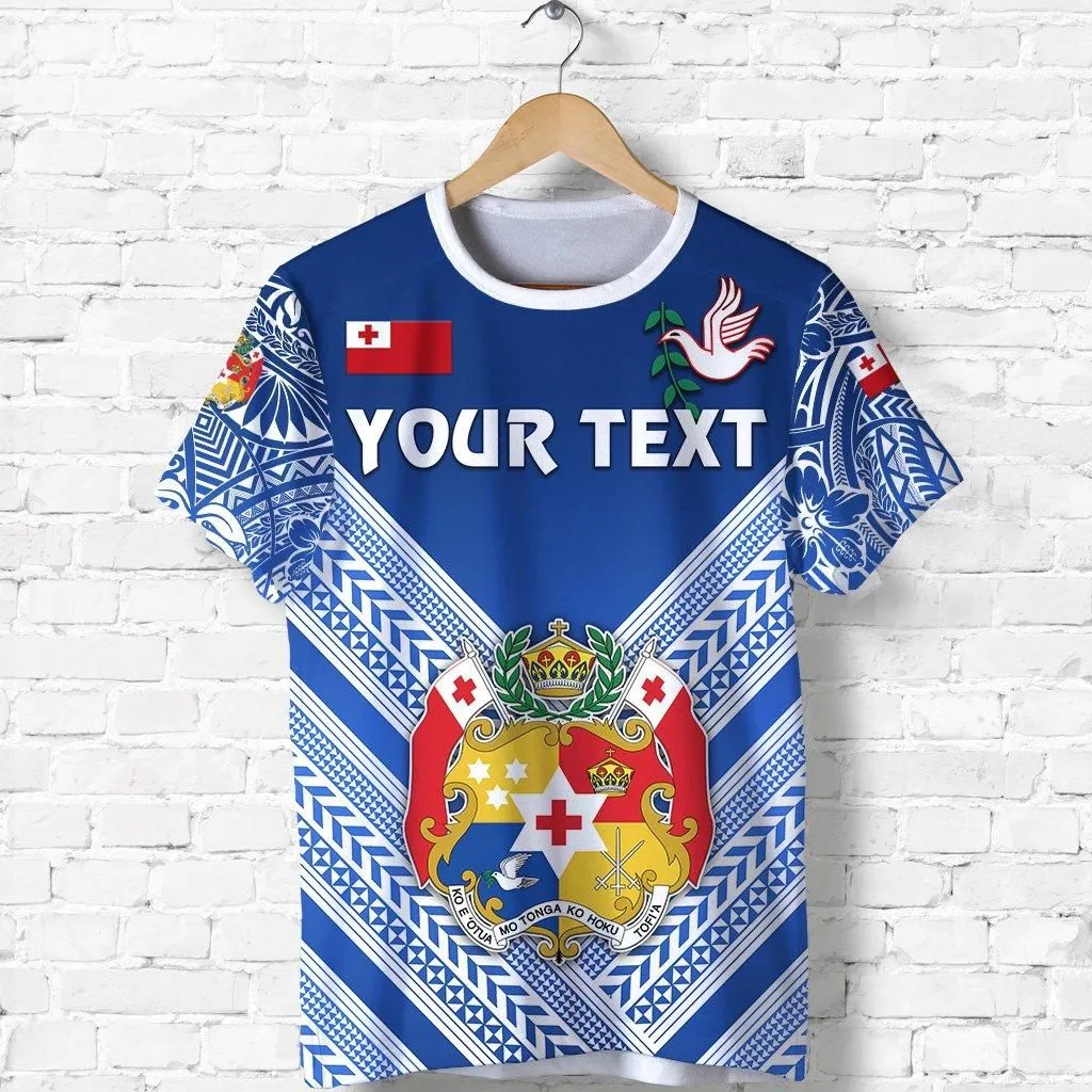 (Custom Personalised) Mate Maa Tonga Rugby T shirt Polynesian Creative Style - Blue