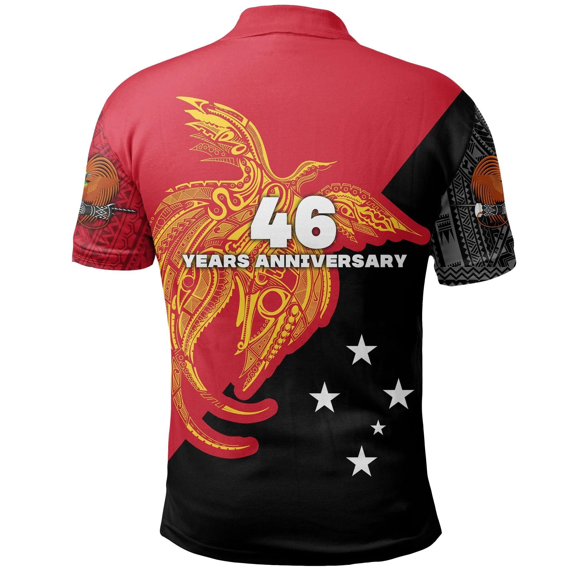 Papua New Guinea Polo Shirt Independence Day Flag Style LT16