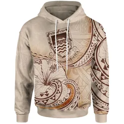 Tuvalu Hoodie - Hibiscus Flowers Vintage Style